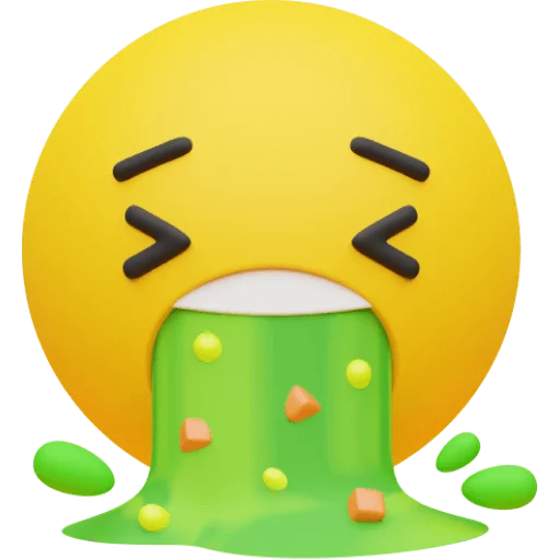 Telegram stiker «Craftwork Emoji» 🤮