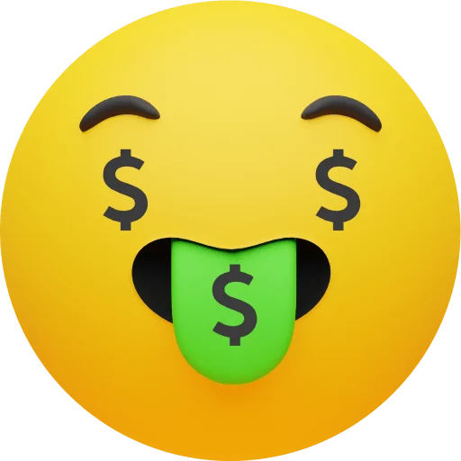 Craftwork Emoji stiker 🤑