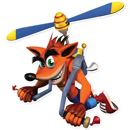 Telegram stiker «Crash Bandicoot» 🚁