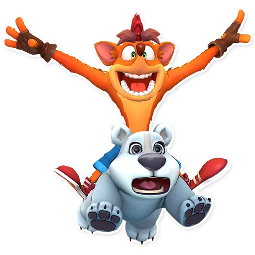 Telegram stiker «Crash Bandicoot» 🐻‍❄️