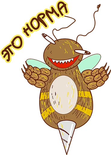 Укуренная Пчела emoji 
