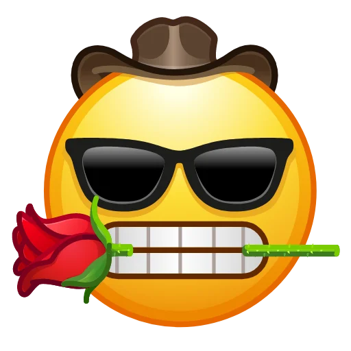Стікер Telegram «Crazy Emoji» 😎