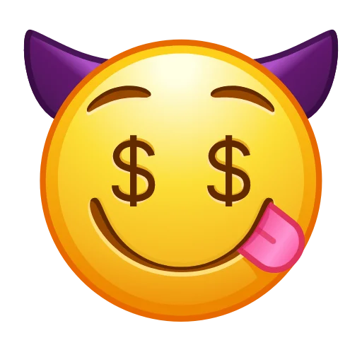 Стікер Telegram «Crazy Emoji» 😈