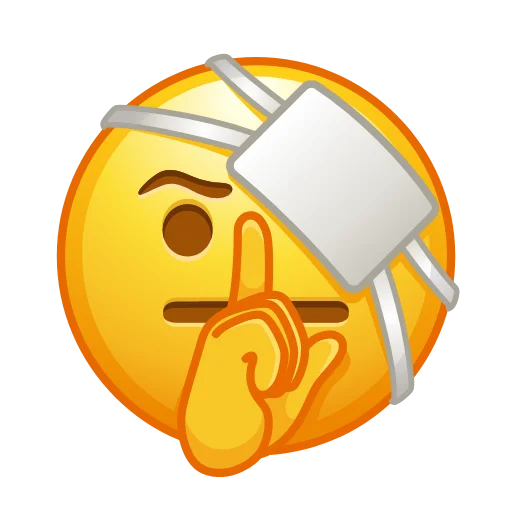 Стікер Telegram «Crazy Emoji» 🤫