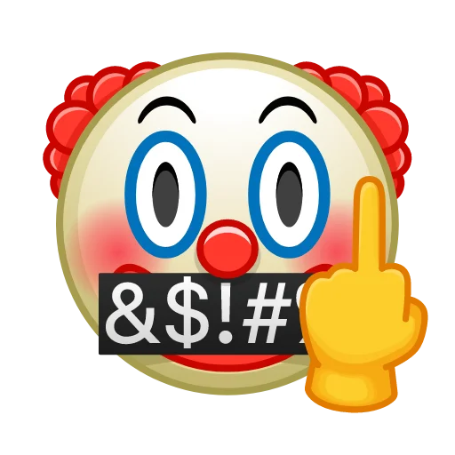 Crazy Emoji sticker 🤡