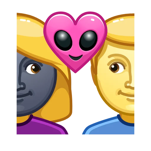 Telegram stiker «Crazy Emoji» 👩‍❤️‍👨
