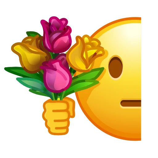Стікер Telegram «Crazy Emoji» 💐