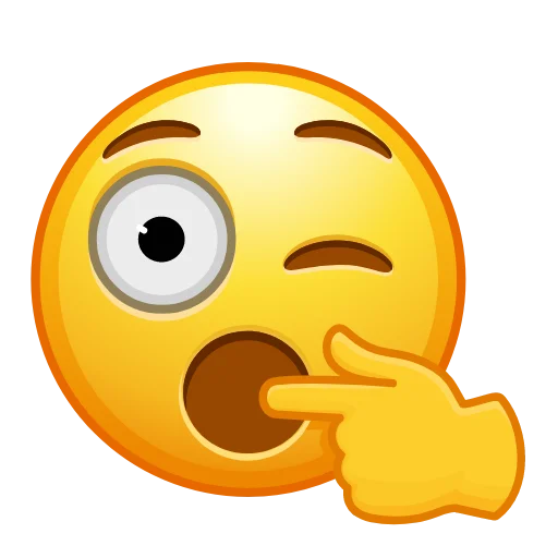 Telegram stiker «Crazy Emoji» 😮