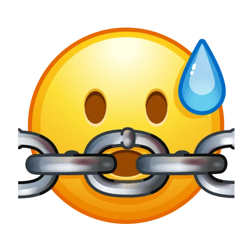 Стікер Telegram «Crazy Emoji» 😓