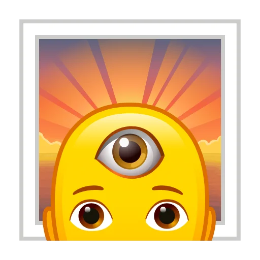 Telegram stiker «Crazy Emoji» 🌅