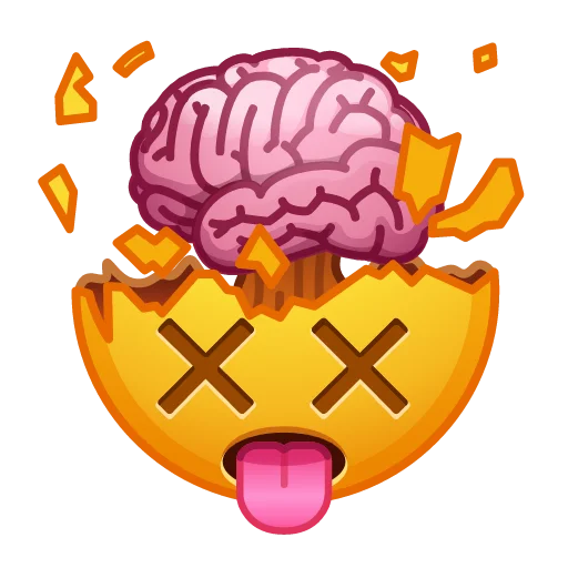 Стікер Telegram «Crazy Emoji» 😵