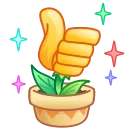Telegram emoji Crazy Flower