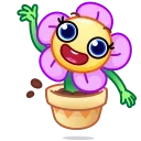 Telegram emoji Crazy Flower