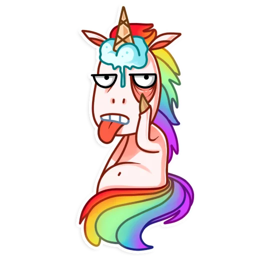 Telegram Sticker «Crazy Pony» 