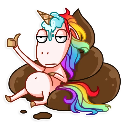 Telegram Sticker «Crazy Pony» 
