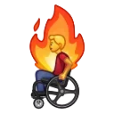 Эмодзи Cursed Emoji 👨‍🦽