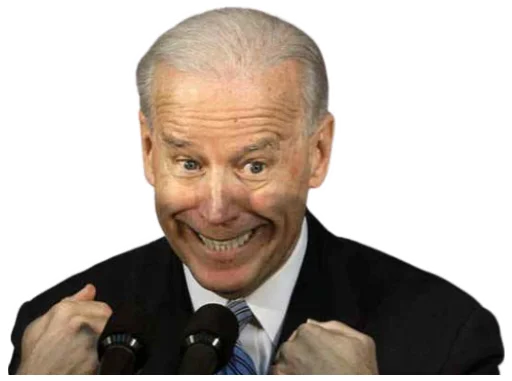 Стикер Telegram «Creepy Joe Biden» 🦵