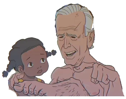 Telegram Sticker «Creepy Joe Biden» 👨‍👧‍👧