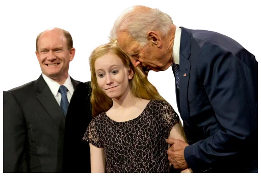 Telegram Sticker «Creepy Joe Biden» 👂