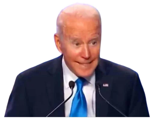 Telegram Sticker «Creepy Joe Biden» 😏