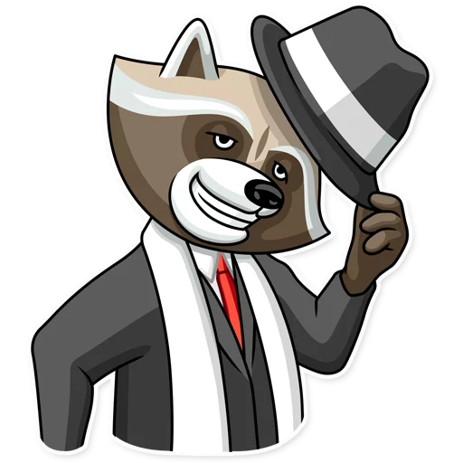 Стикер Telegram «Criminal Raccoon» 👋