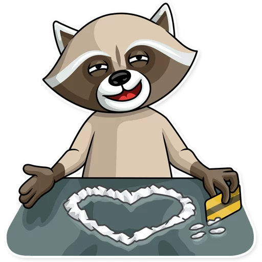 Telegram Sticker «Criminal Raccoon» ❤