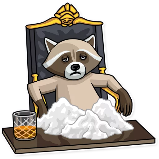 Telegram Sticker «Criminal Raccoon» 🤴