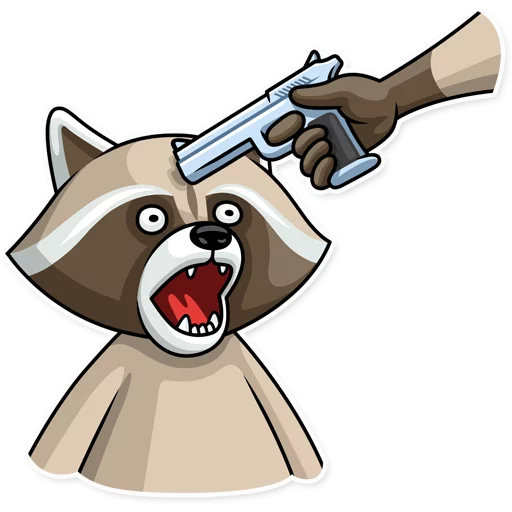 Стікер Telegram «Criminal Raccoon» 😲
