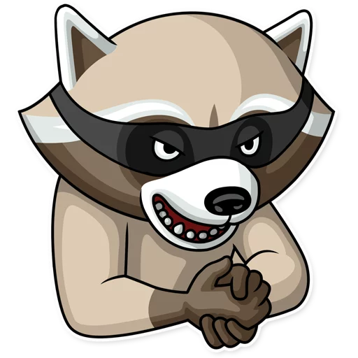 Стикер Telegram «Criminal Raccoon» 😈