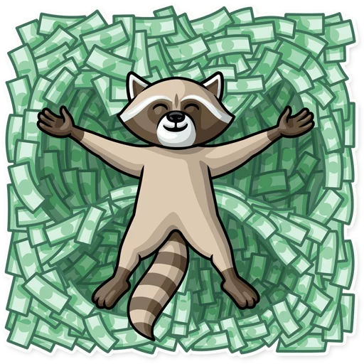 Telegram Sticker «Criminal Raccoon» 🤑