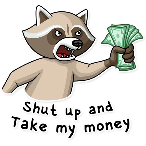 Telegram Sticker «Criminal Raccoon» 💸