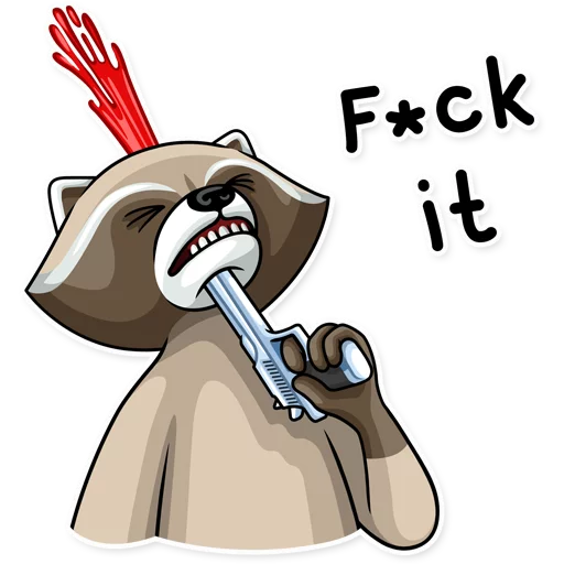 Telegram Sticker «Criminal Raccoon» 😵