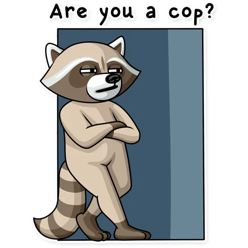 Criminal Raccoon emoji 😑