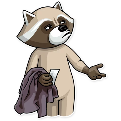 Telegram Sticker «Criminal Raccoon» 🤔