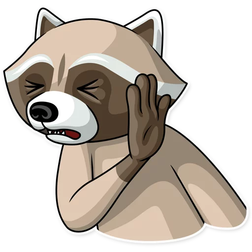 Telegram stiker «Criminal Raccoon» ✋