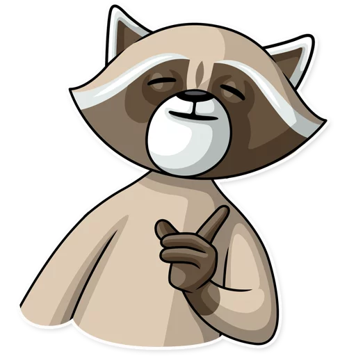 Telegram Sticker «Criminal Raccoon» ☝