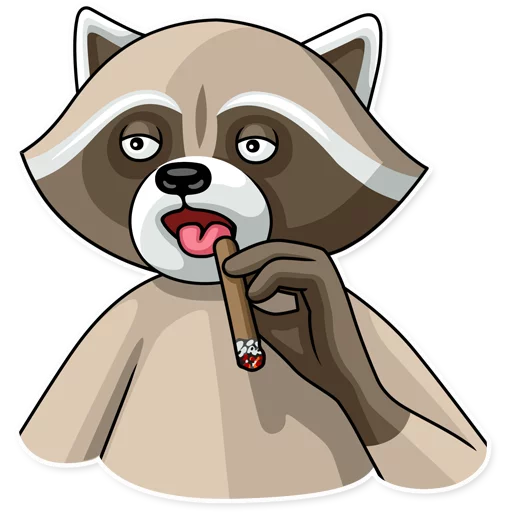 Telegram Sticker «Criminal Raccoon» 😦