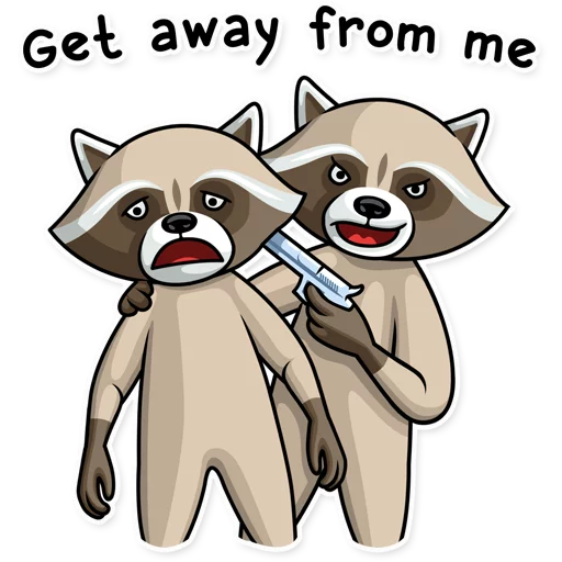 Telegram Sticker «Criminal Raccoon» ✋