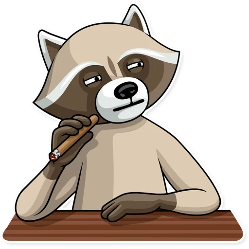 Стикер Telegram «Criminal Raccoon» 😑