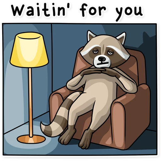 Telegram stiker «Criminal Raccoon» ⌛