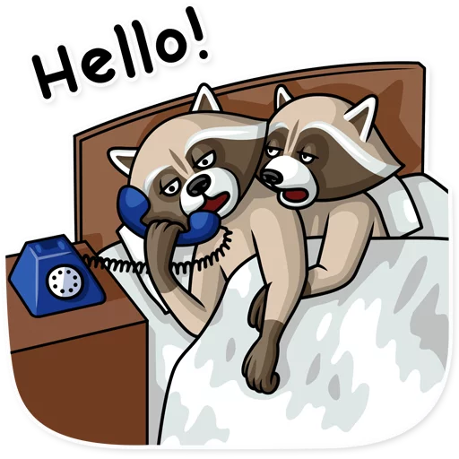 Telegram Sticker «Criminal Raccoon» ☎