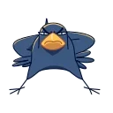 Angry Crow emoji 🤨
