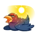 Angry Crow emoji 🥵