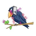 Angry Crow emoji 📞