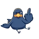 Angry Crow emoji 🖕