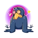 Angry Crow emoji 😵‍💫