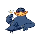 Angry Crow emoji 🍸