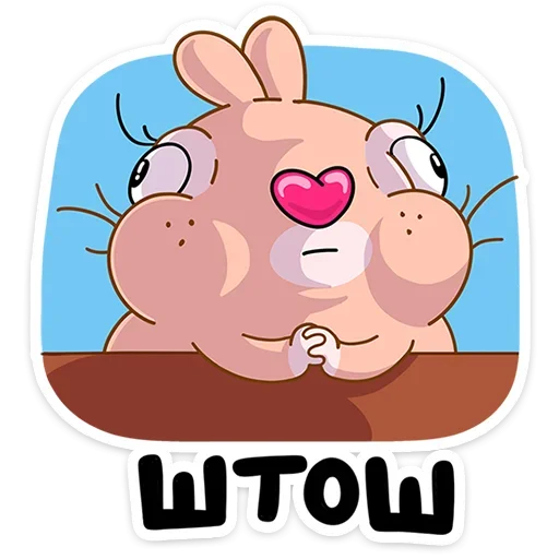 Telegram Sticker «Кролик Себастьян» 😕