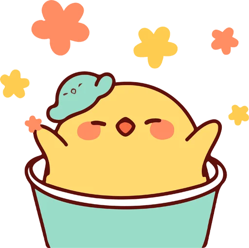 Cup duck's daily life sticker 😃