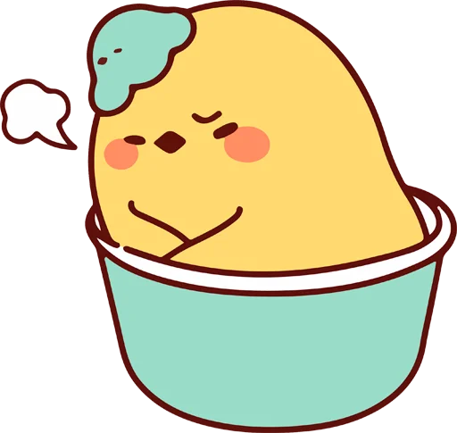 Cup duck's daily life sticker 🛀